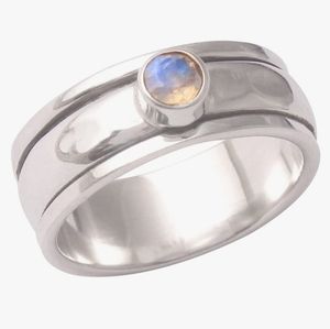 Spinner Ring |  Moonstone Sterling Silver